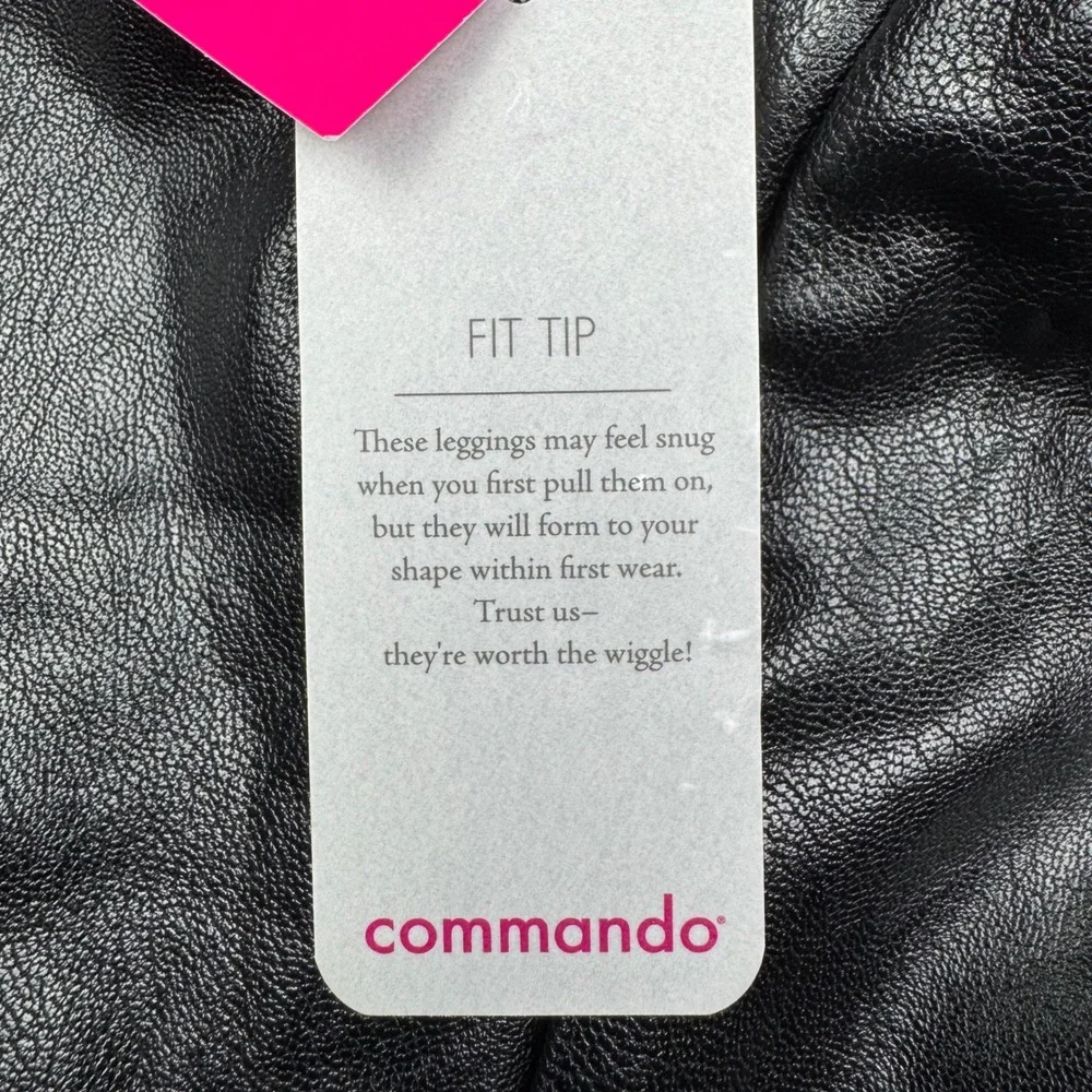 Commando Faux Leather NWT Cropped Flare S Black Edgy Chic MSRP $128 New Leggings